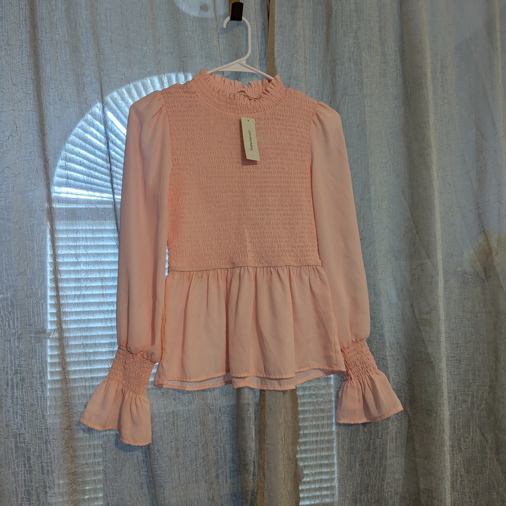 8. Miami Pink Smocked Blouse